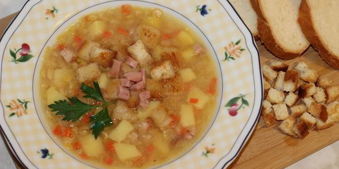 Рецепт горохового супа с копченой курицей