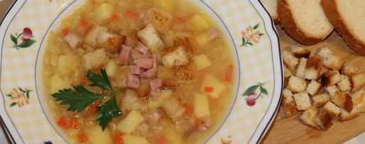 Шаг 7: горохового супа с копченой курицей