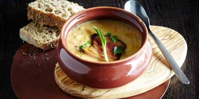 Рецепт горохового супа с копченой свиной щекой