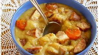Рецепт Горохового супа с копченостями и сельдереем