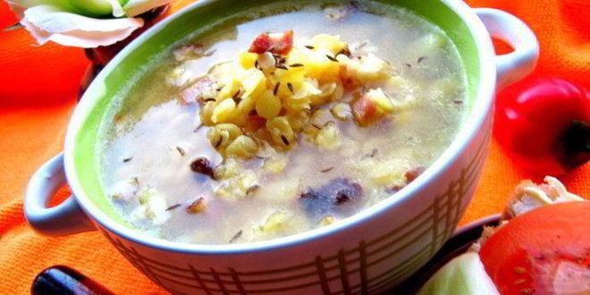 Рецепт горохового супа с копченостями и тыквой