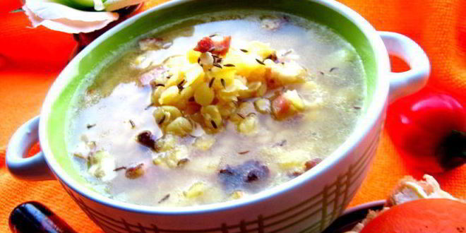 Рецепт горохового супа с копченостями и тыквой