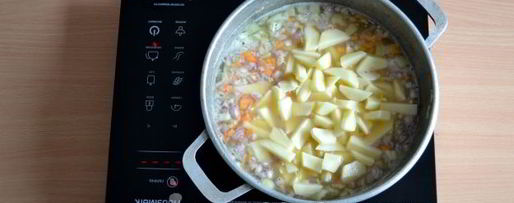 Шаг 7: горохового супа с копченым окорочком