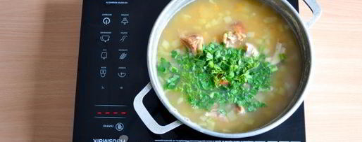 Шаг 10: горохового супа с копченым окорочком