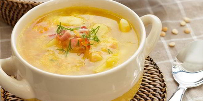 Рецепт горохового супа с копчеными крылышками