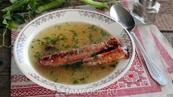 Рецепт Горохового супа с копчеными ребрышками в мультиварке