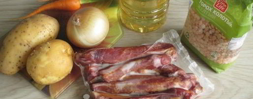 Шаг 4: горохового супа с копчеными ребрышками в мультиварке