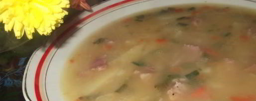 Шаг 6: горохового супа с копчеными свиными хрящиками