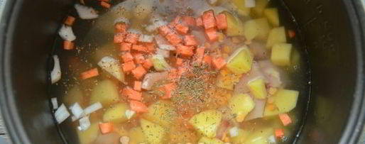 Шаг 6: горохового супа с курицей в мультиварке