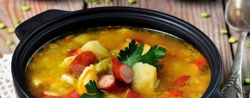 Шаг 10: горохового супа с охотничьими колбасками