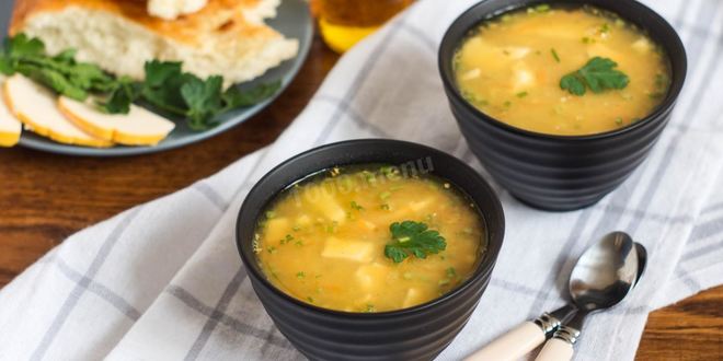 Рецепт горохового супа с сыром