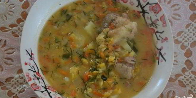 Рецепт горохового супа со свининой в мультиварке
