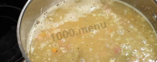 Шаг 24: густого горохового супа с мясом