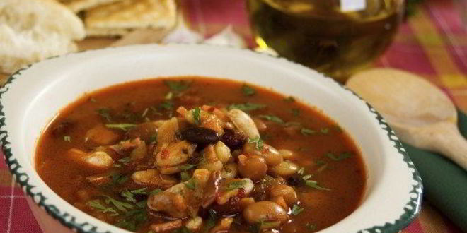 Рецепт супа фасолевого с курицей и горохом