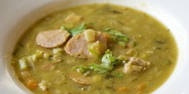 Рецепт супа горохового с копченой колбасой