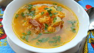 Рецепт Супа горохового с копченой курицей