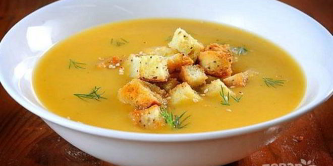 Рецепт супа горохового с сухариками
