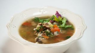 Рецепт Супа из камбалы с рисом и горохом