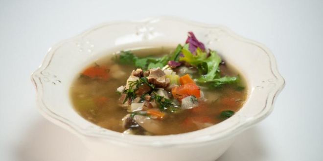 Рецепт супа из камбалы с рисом и горохом