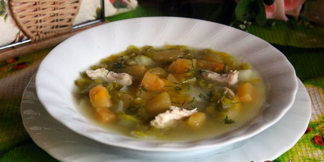 Рецепт супа из зеленого гороха с репой