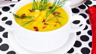 Рецепт Ямайского кукурузно-гороховый острый суп со специями