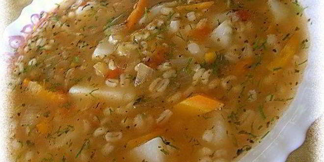 Рецепт густого супа прованс с картофелем, перловкой и помидорами