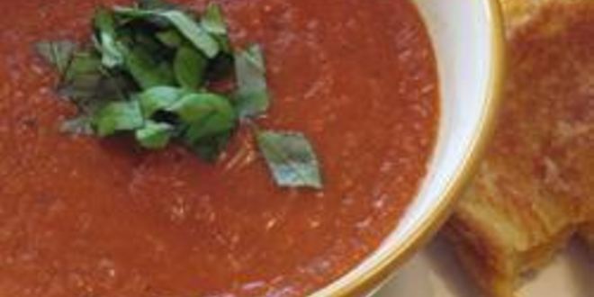 Рецепт горячего супа из запеченных помидоров
