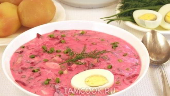 Рецепт Холодника из свеклы на кефире