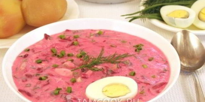 Рецепт холодника из свеклы на кефире