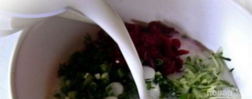 Шаг 2: холодника на кефире со свеклой