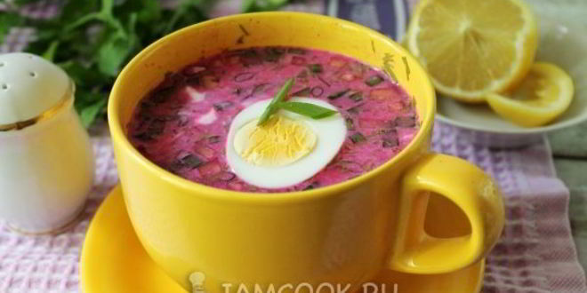 Рецепт холодника со свеклой на кипяченой воде