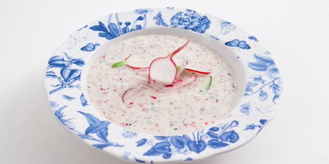 Рецепт холодного супа из редиски и молока