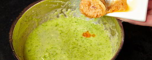 Шаг 20: крема-супа из брокколи с лососем