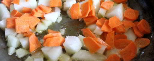 Шаг 2: куриного супа с баклажанами и лапшой зеленый чай