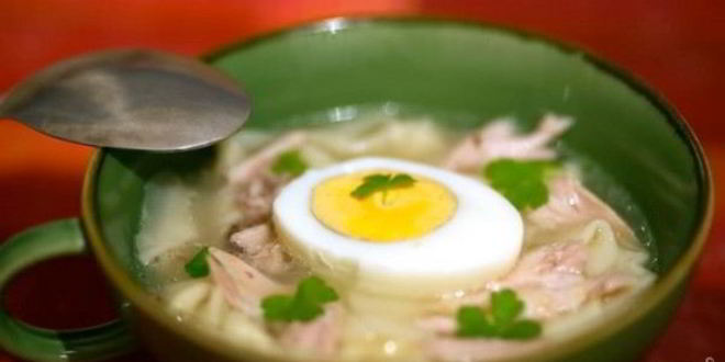Рецепт куриного супа с яйцом