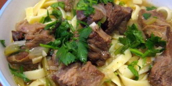 Рецепт лагмана из говядины по-узбекски