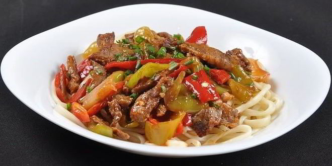 Рецепт лагмана — лапши со свининой и овощами