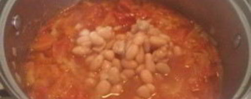 Шаг 2: лагмана с фасолью