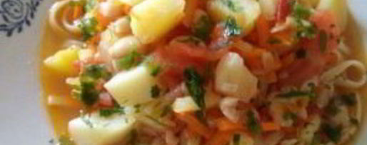 Шаг 3: лагмана с фасолью