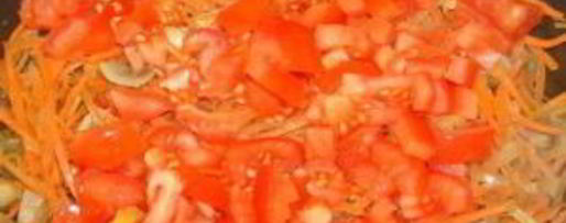 Шаг 1: лагмана с грибами