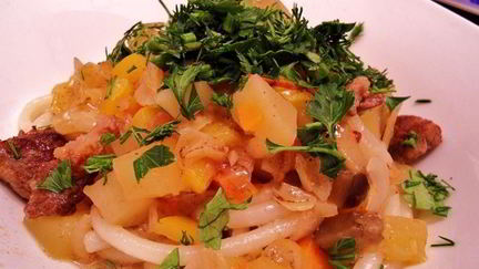 Рецепт Лагмана с кабачками