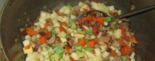 Шаг 3: лагмана с редькой