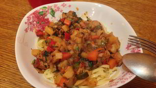 Рецепт Лагмана с солеными огурчиками