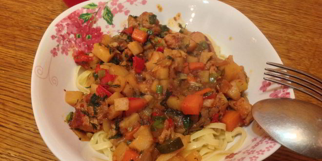 Рецепт лагмана с солеными огурчиками