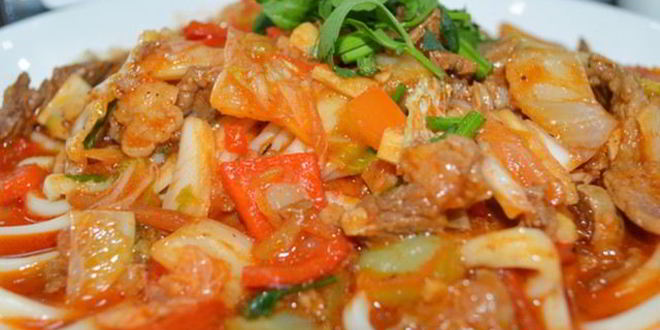 Рецепт ленивого лагмана с курицей