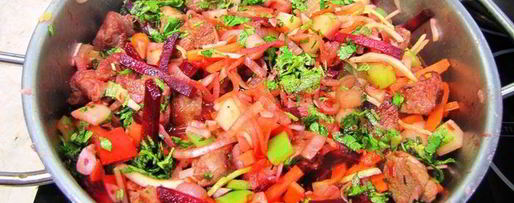 Шаг 16: узбекского лагмана с настоящей домашней лапшой