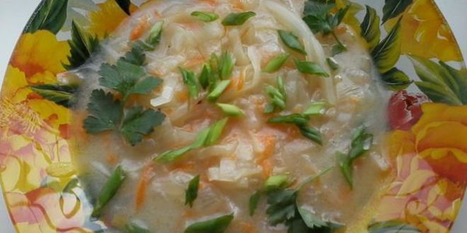 Рецепт лукового супа с капустой