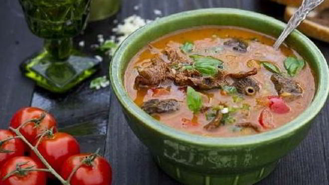 Рецепт Молочного супа из баклажанов с грибами