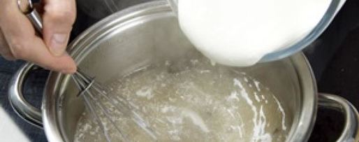 Шаг 1: молочного супа с чаем