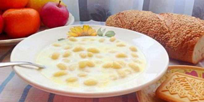 Рецепт молочного супа с клецками